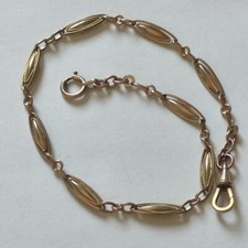 ANCIENNE CHAINE DE MONTRE GOUSSET CHATELAINE giletière  plaqué or