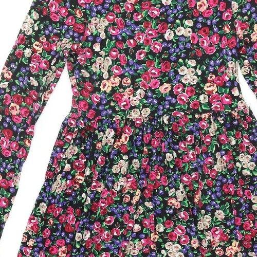 ASOS Womens Floral Viscose Blend A-Line Size 8 Roll Neck - Picture 9 of 10
