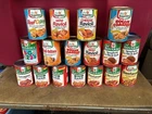 Lot Of 17 Vintage Coin Bank CHEF BOYARDEE Pasta Cans..