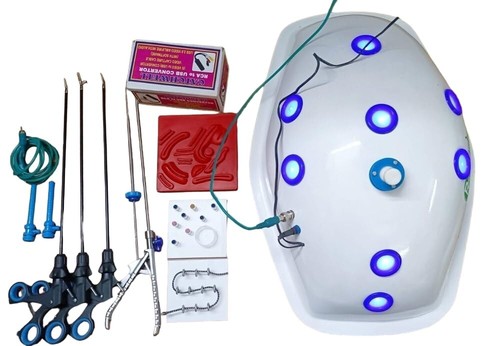 Laparoscopic Turtle Shape Endo Trainer Box Suture Training Instruments kit 14Pc - Picture 2 of 8