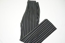 Ralph Lauren Collection Purple Label Black Black Striped Wide Pants Sz 2 NEW