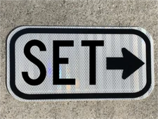 SET road sign 12"x 6" - DOT style - highway traffic movie TV cinema actor 