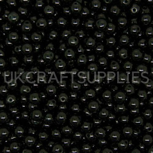 100 Pcs 8mm Round Glass Pearl Beads Jewellery Craft Beading Various Colours UK - Picture 3 of 5