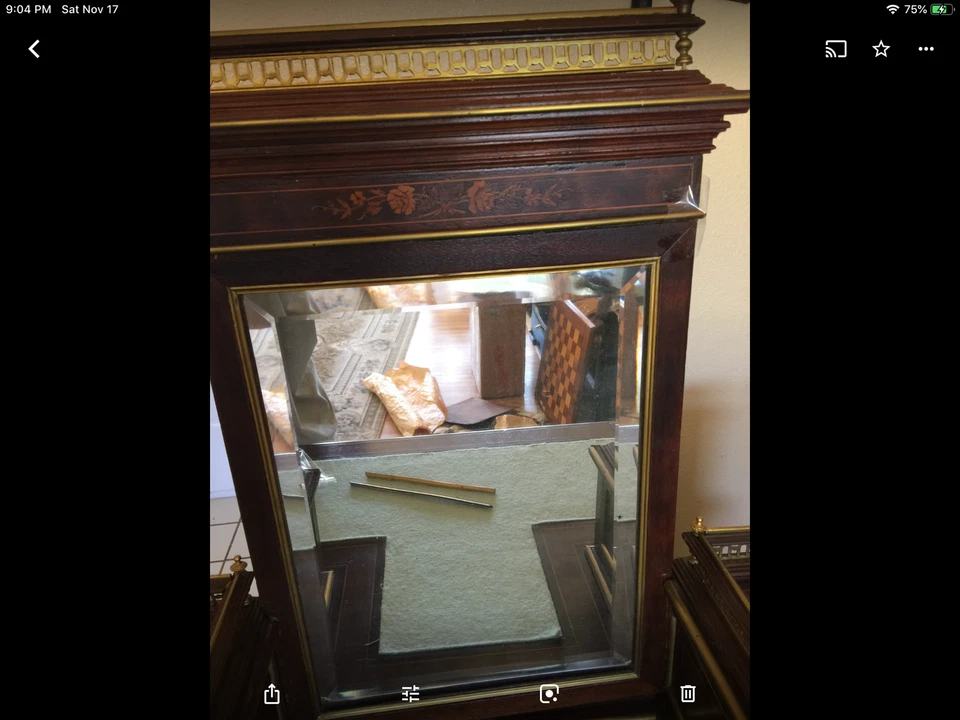 Secretária fina mogno francês do século 19 bonheur de jour - Imagem 3 de 4