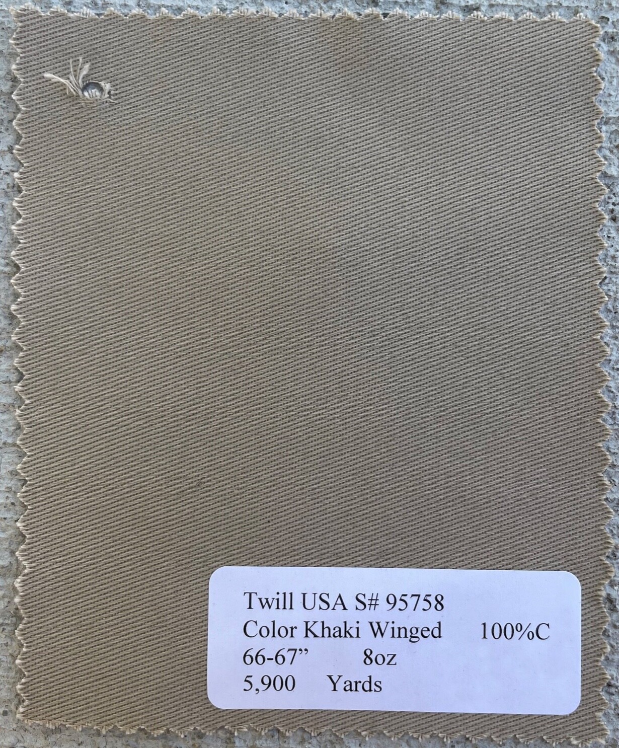 Khaki/ Tan/ Beige Twill USA Made Fabric by the yard 8oz medium weight