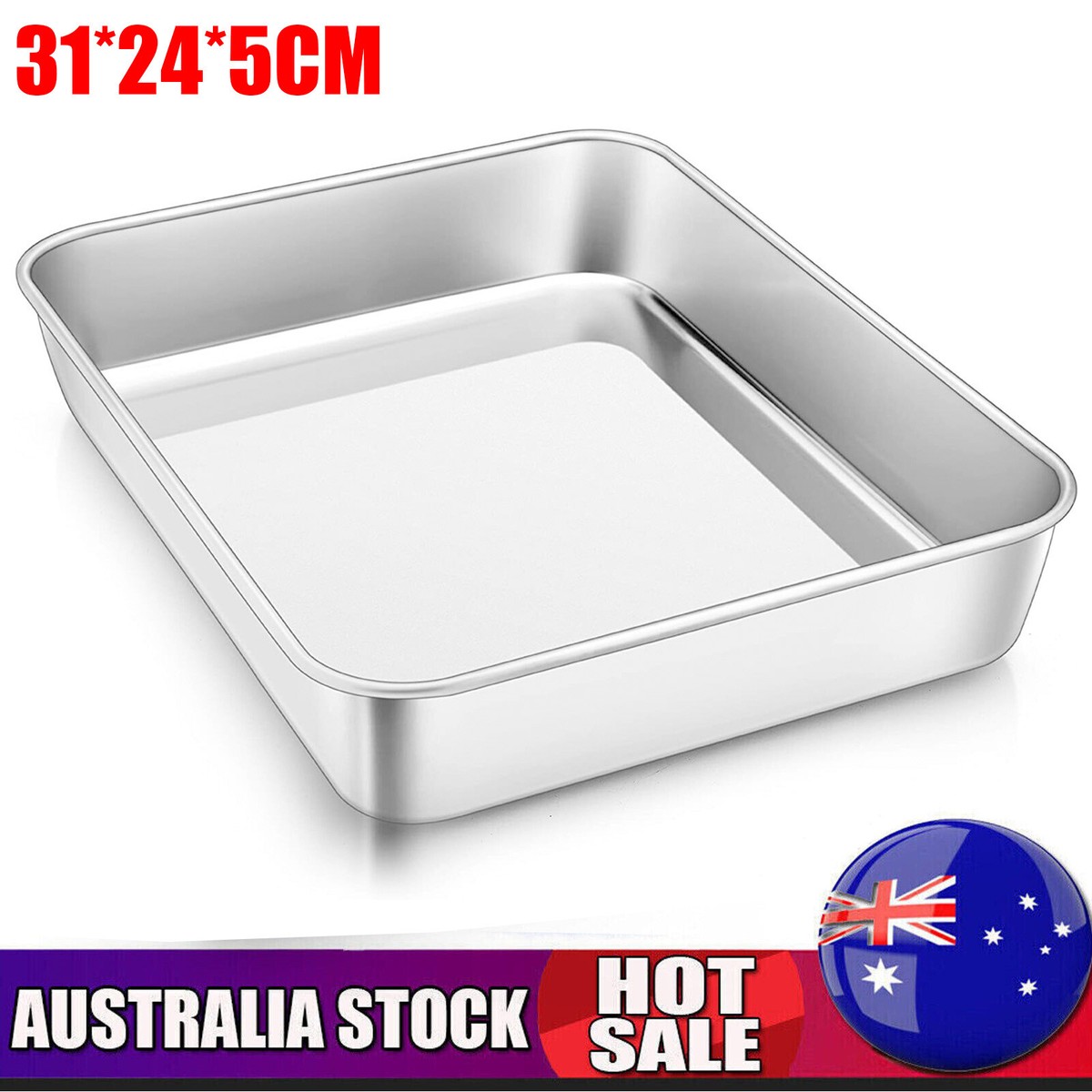 Stainless Steel Large Oven Tray Roasting Pan With Rack And Lid