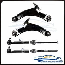 6 Pc Steering Kit Lower Control Arms Inner Outer Tie Rods For 2008-2015 Rogue