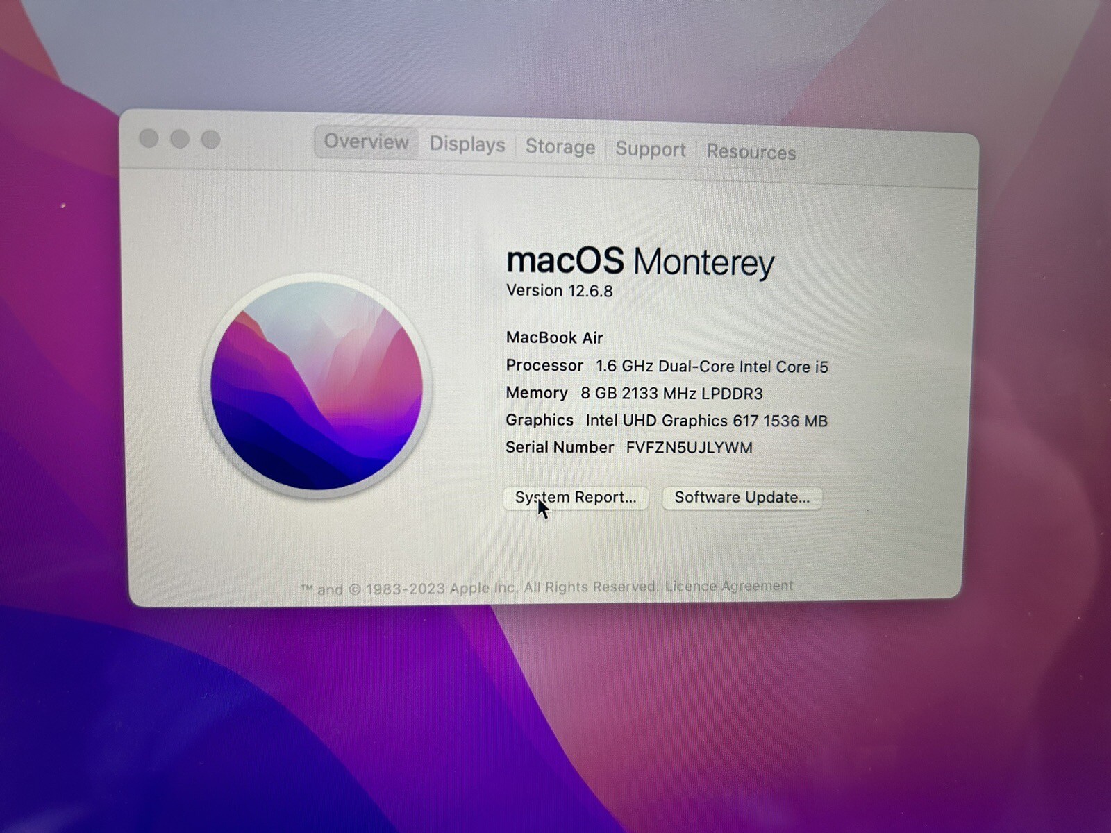 Apple Macbook Air 13.3’ Retina i5 1.6GHz 8GB RAM 256GB SSD (A1932