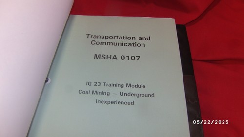 1980 MSHA Underground Coal Mining Training Modules Manuals - Picture 2 of 3