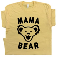 Mama Bear T Shirt Cool Funny Gift For Mom Mothers Day Gift Women Hippie Retro