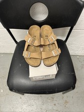 Image of Papillio By Birkenstock Emina Ladies Double Buckle Sandal Size 5 Nubuck Sand