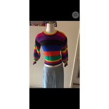 Vintage kids medium sized sweater 80 s muliti multi colored