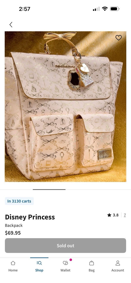 Disney Princess Backpack Bath And Body Works Gold Golden Mirror Purse Brand New DISNEY PRINCESS BACKPACK BATH AND BODY WORKS GOLD GOLDEN  main image 4