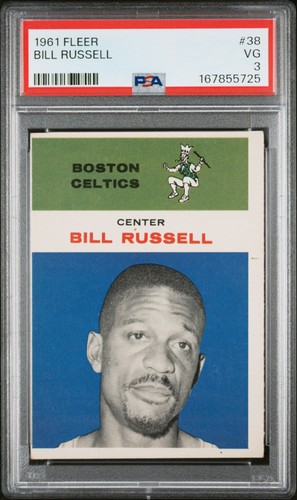 1961 FLEER #38 BILL RUSSELL PSA 3