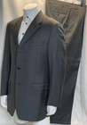Canali Men's Gray Plaid Super 120s Wool 2 Piece Suit Size 42L 34x31 Pants — photo 1