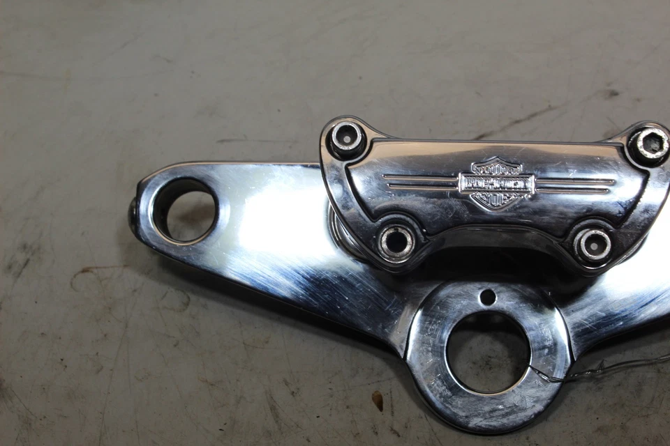 Harley Dyna Softail Sportster OEM Upper Triple Tree Handlebar Clamp Chrome - Image 2 of 4