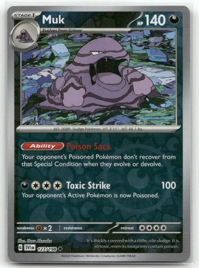 Muk 127/198 Reverse Holo Scarlet & Violet Base Set Pokemon TCG