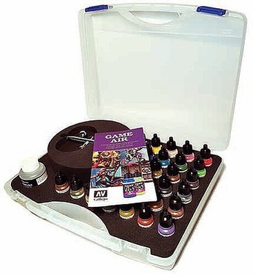 Vallejo Basic Game Air Paint Set in Plastic Storage Case - Hobby
