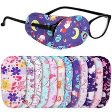 12 Pcs Eye Patch for Kids Toddler Reusable Adjustable Girls Boys Eyepatch for...