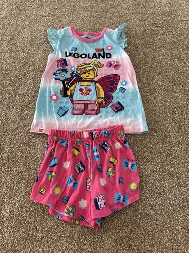 Legoland rosa Mädchen Kurzarm Shorts Pyjama Mädchen Größe 6/6x - Bild 1 von 2