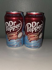 New Limited Edition Dr Pepper CREAMY COCONUT Fruit Sweet Soda 2 Cans