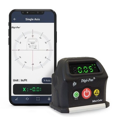 Digi-Pas 2-Axis Smart Cube Level Dwl-90Pro Wirelessly Displays Leveling Status