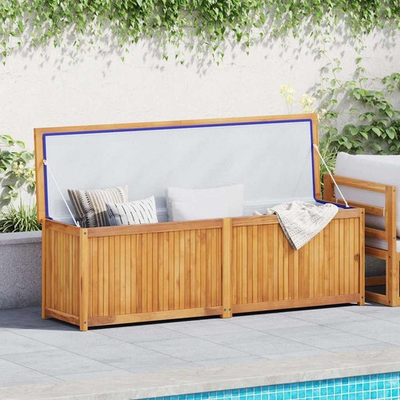 #ad Patio Storage Box Deck Box Garden Outdoor Cabinet Chest Solid Wood Teak vidaXL $331.99
