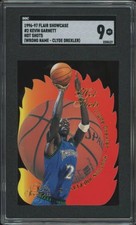 1996 FLAIR KEVIN GARNETT 2 MT HOT SHOTS ERROR CLYDE DREXLER FRONT SGC 9 TWOLVES