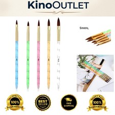 Colorful 5Pc UV Gel Nail Brush Set - Precision Tools for Stunning Nail Designs
