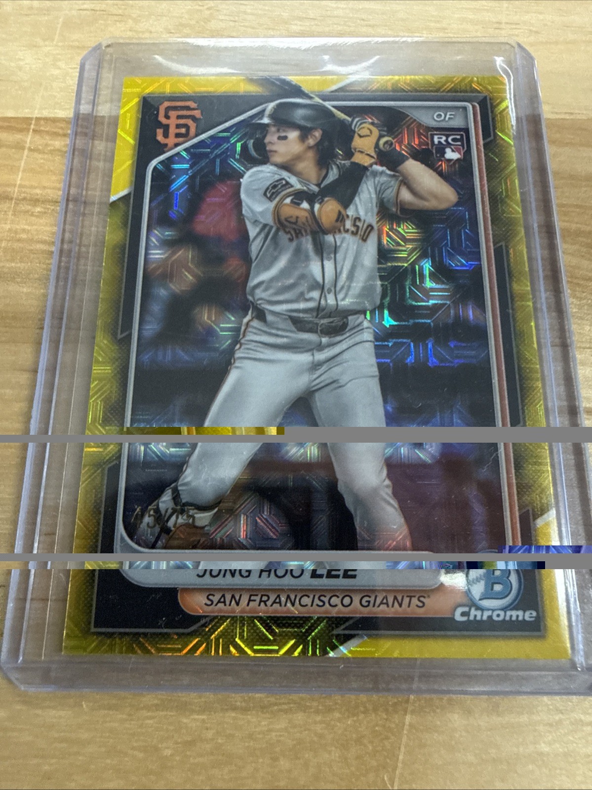 2024 Bowman Chrome Jung-Hoo Lee #67 Mega Box Yellow Refractor /75 (RC)