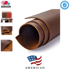 Genuine Leather Tooling Sheets 1.8-2.0MM Thick Genuine Top Full Grain Oil Tan...