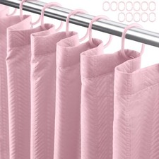 Lady Pink Fabric Shower Curtain or 72"W x 72"L Pack of 1 Leaves - Lady Pink