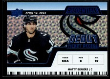 2022-23 UD Credentials Debut Ticket Access Blue #199 Matty Beniers /99