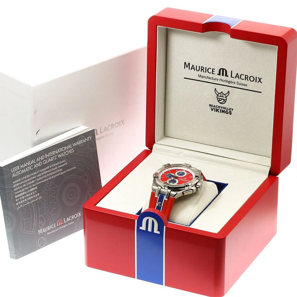 Reloj de goma Maurice Lacroix Icon cronógrafo vikingos edición especial para hombre SS Foto 2 de 4