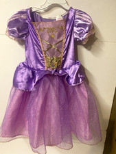 Disney Princess Rapunzel Costume Dress Purple Polyester Stretch Girls M 3T-4T