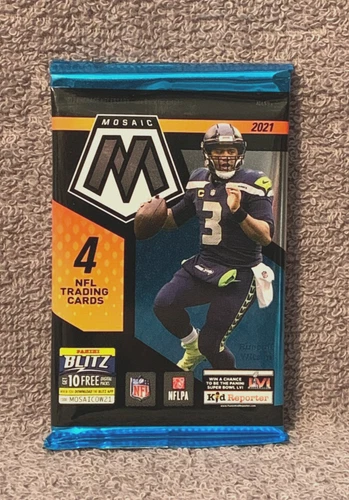 NFL FOOTBALL-2021 Panini Mosaic-NEW/SEALED-4 card Mega Box Pack-Inserts,Auto?