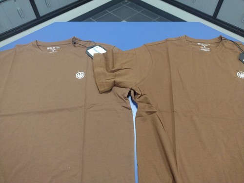 2 Official Licensed Beretta Tabacoo Brown Circle T Shirt Gun Pistol UK M / US S - Picture 4 of 6