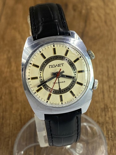 Poljot Alarm Bzzzz vintage mechanical 18j Soviet Era mens wristwatch USSR - Picture 6 of 22