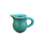 Vtg Homer Laughlin Harlequin Fiesta Turquoise Individual Toy Creamer Red HTF
