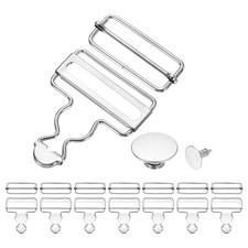 8 Set Metal Overalls Buckles 1-5/8" Overalls Bib Suspender Clips Silver
