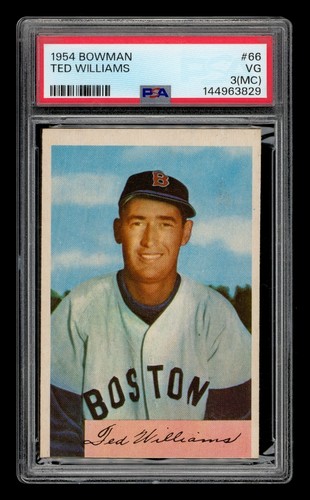 1954 Bowman Set-Break # 66 Ted Williams PSA 3 VG (MC)