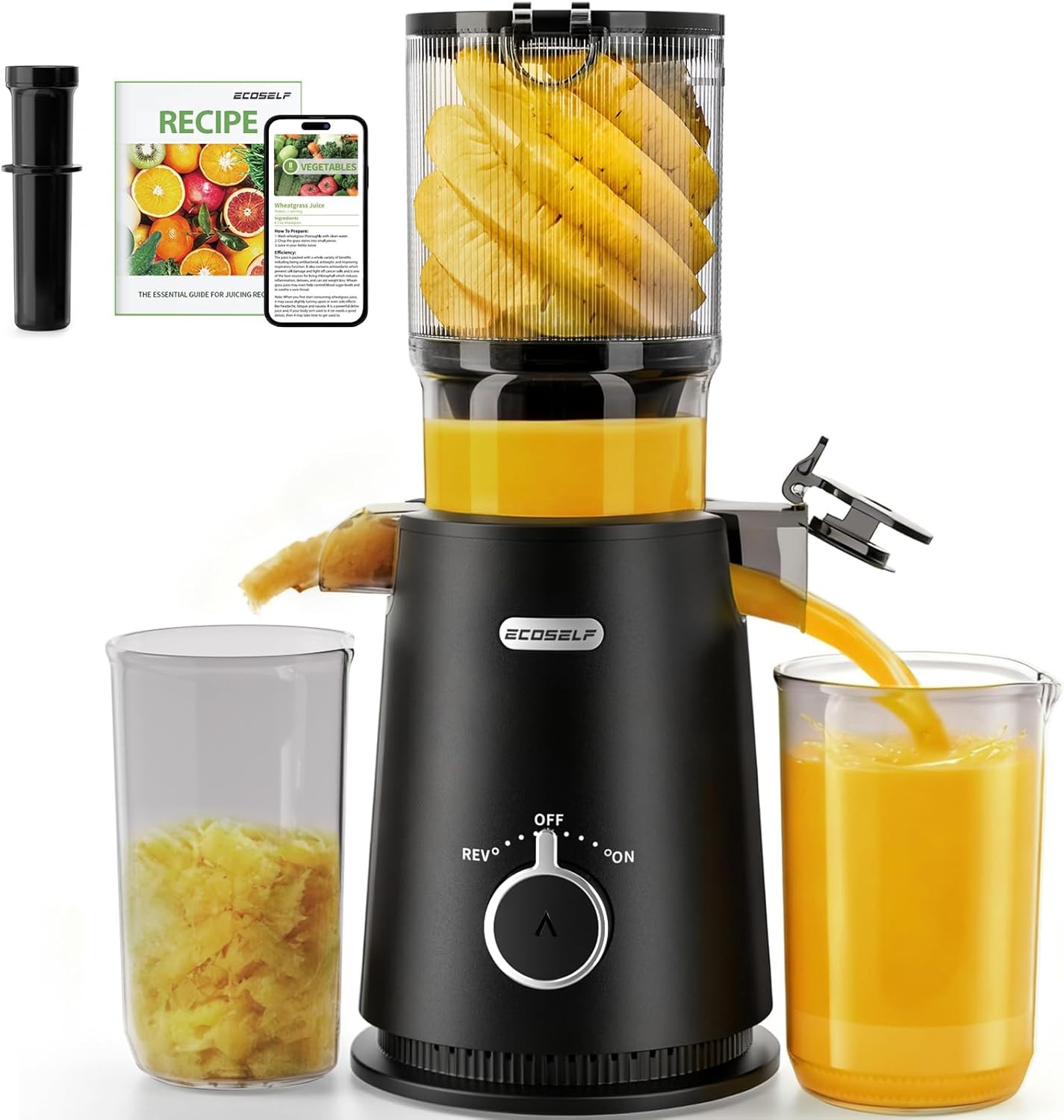 Juicer Machine &ndash; Wide Mouth Feed Chute with Self-Feeding H