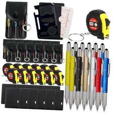 Pcs Mini Tape Measure Screwdriver Keychain Set Multitool with Credit Card 48