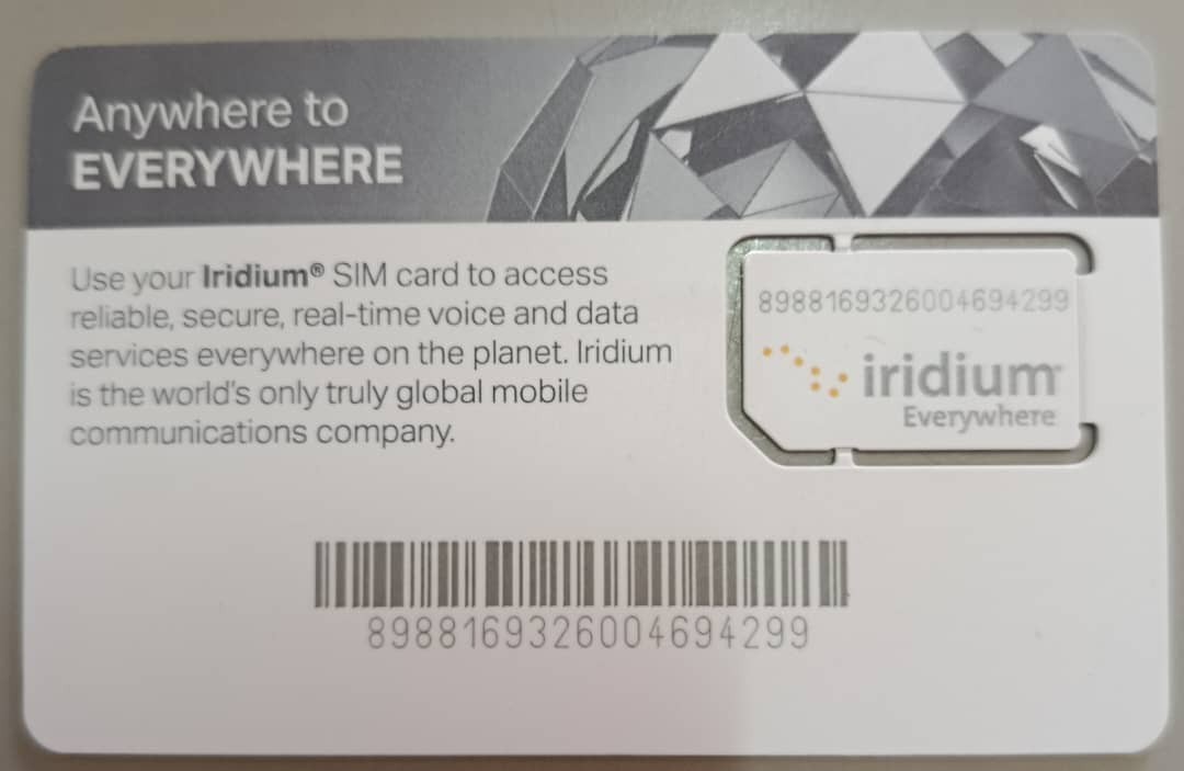 IRIDIUM SIM CARD
