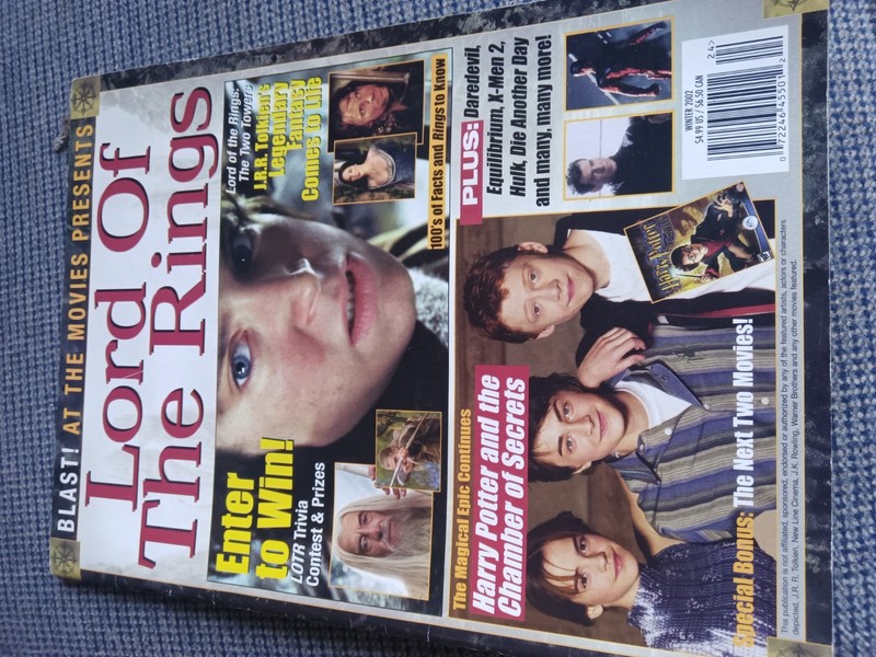 2002 WINTER BLAST SPECIAL LORD OF THE RINGS MAGAZINE - GREAT PHOTOS - O 8263