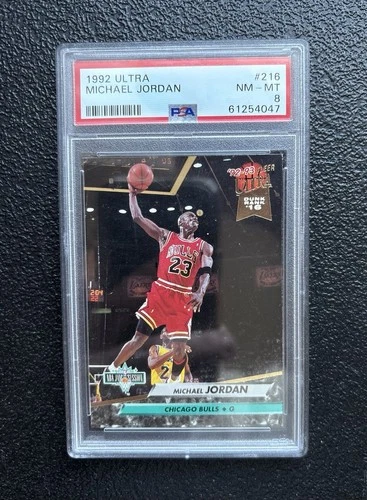 1992-1993 Fleer Ultra MICHAEL JORDAN Base #216 - PSA 8