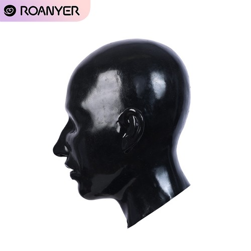 Roanyer Black Silicone Ria Mirage Glossy Hood With Breathing Hole for Fetish Cos - Picture 3 of 12