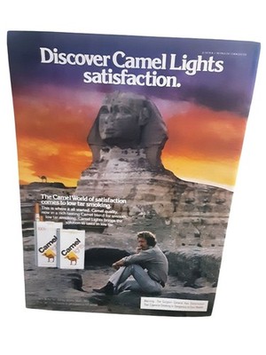 1979 Camel Lights Cigarettes Vintage Print Ad Sphinx Egypt Smoking