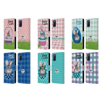 ANIMAL CLUB INTERNATIONAL EASTER BUNNY LEATHER BOOK WALLET CASE FOR OPPO PHONES
