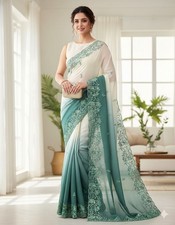 Saree Party Indian Wear Sari Designer Bollywood Blouse Wedding Ethnic Pakistani